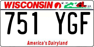 WI license plate 751YGF