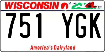 WI license plate 751YGK