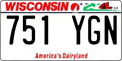 WI license plate 751YGN