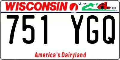 WI license plate 751YGQ