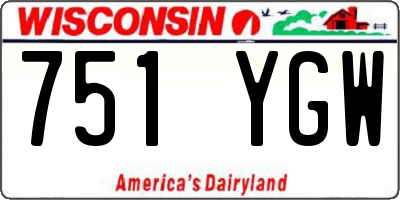 WI license plate 751YGW