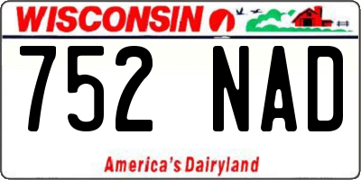 WI license plate 752NAD