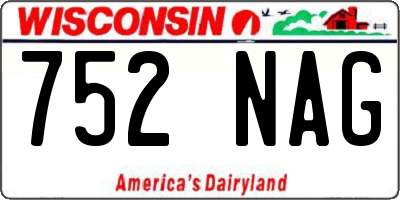 WI license plate 752NAG