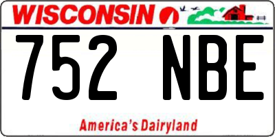 WI license plate 752NBE