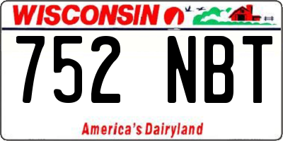 WI license plate 752NBT