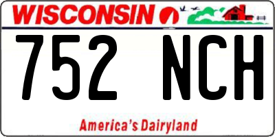 WI license plate 752NCH