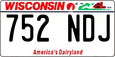 WI license plate 752NDJ