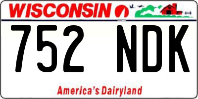 WI license plate 752NDK