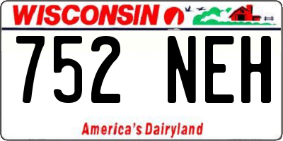 WI license plate 752NEH