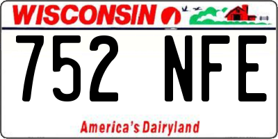 WI license plate 752NFE