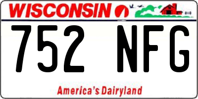 WI license plate 752NFG