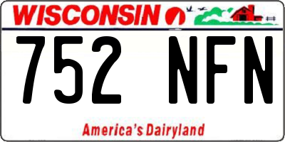 WI license plate 752NFN