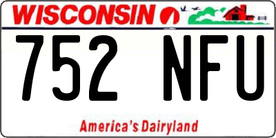 WI license plate 752NFU