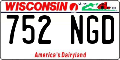 WI license plate 752NGD
