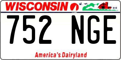 WI license plate 752NGE