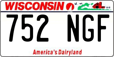 WI license plate 752NGF
