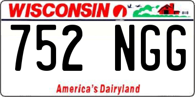 WI license plate 752NGG