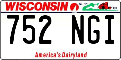 WI license plate 752NGI