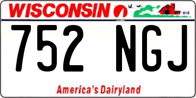 WI license plate 752NGJ