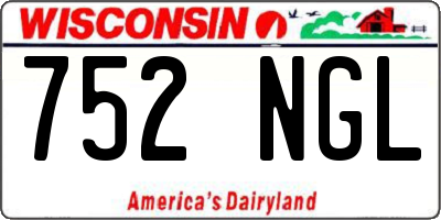 WI license plate 752NGL