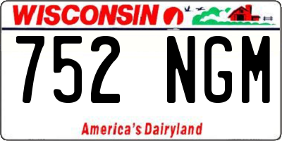 WI license plate 752NGM
