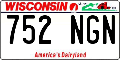 WI license plate 752NGN