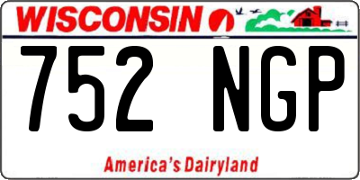 WI license plate 752NGP