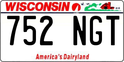 WI license plate 752NGT