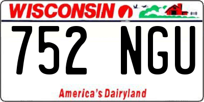 WI license plate 752NGU