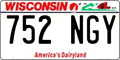 WI license plate 752NGY