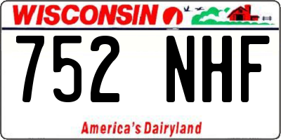 WI license plate 752NHF