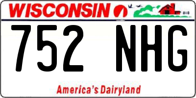 WI license plate 752NHG