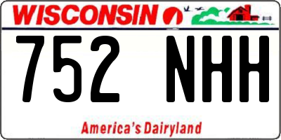 WI license plate 752NHH