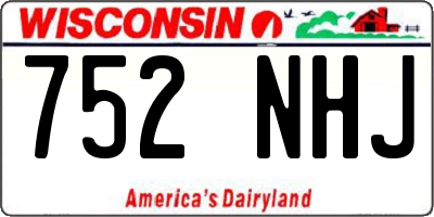 WI license plate 752NHJ