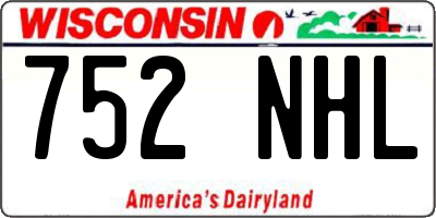 WI license plate 752NHL