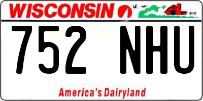WI license plate 752NHU