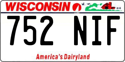 WI license plate 752NIF
