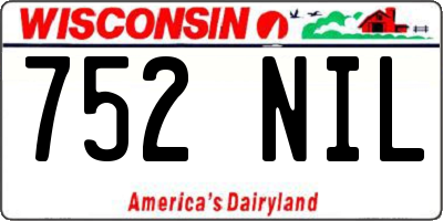 WI license plate 752NIL