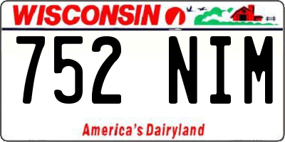 WI license plate 752NIM