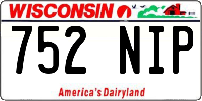 WI license plate 752NIP