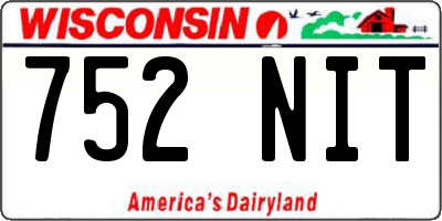 WI license plate 752NIT
