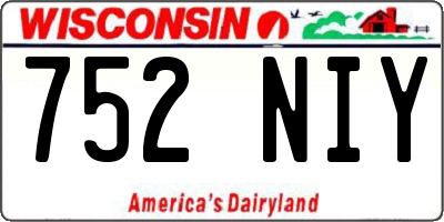 WI license plate 752NIY
