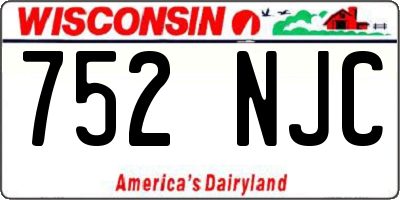 WI license plate 752NJC