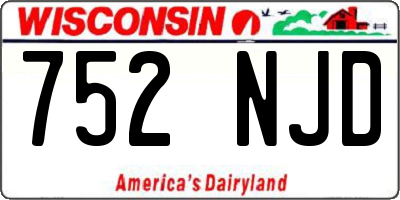 WI license plate 752NJD