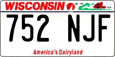 WI license plate 752NJF
