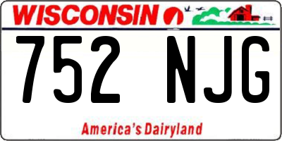 WI license plate 752NJG