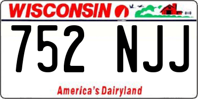 WI license plate 752NJJ