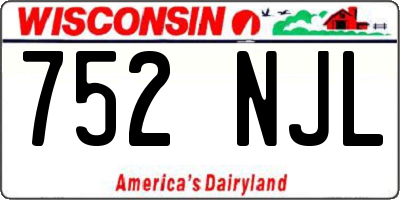 WI license plate 752NJL