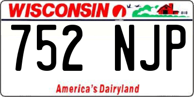 WI license plate 752NJP