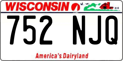 WI license plate 752NJQ